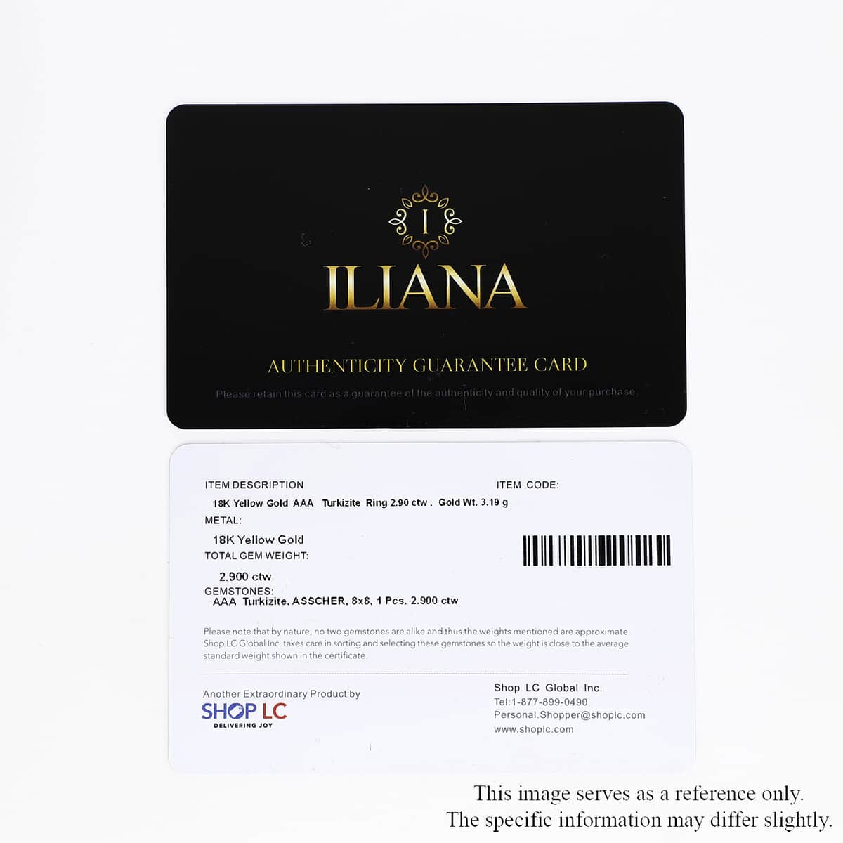 Doorbuster Certified & Appraised ILIANA 18K Yellow Gold Asscher Cut AAA Turkizite Solitaire Ring 3.20 Grams 2.90 ctw image number 7