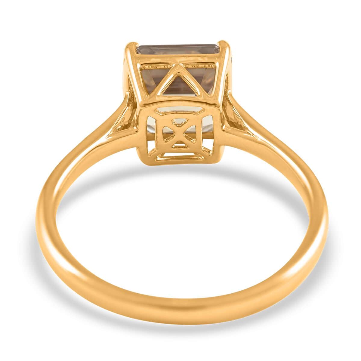 Certified Iliana 18K Yellow Gold Asscher Cut AAA Turkizite Solitaire Ring (Size 7.0) 2.90 ctw image number 4