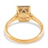 Certified Iliana 18K Yellow Gold Asscher Cut AAA Turkizite Solitaire Ring (Size 7.0) 2.90 ctw image number 4