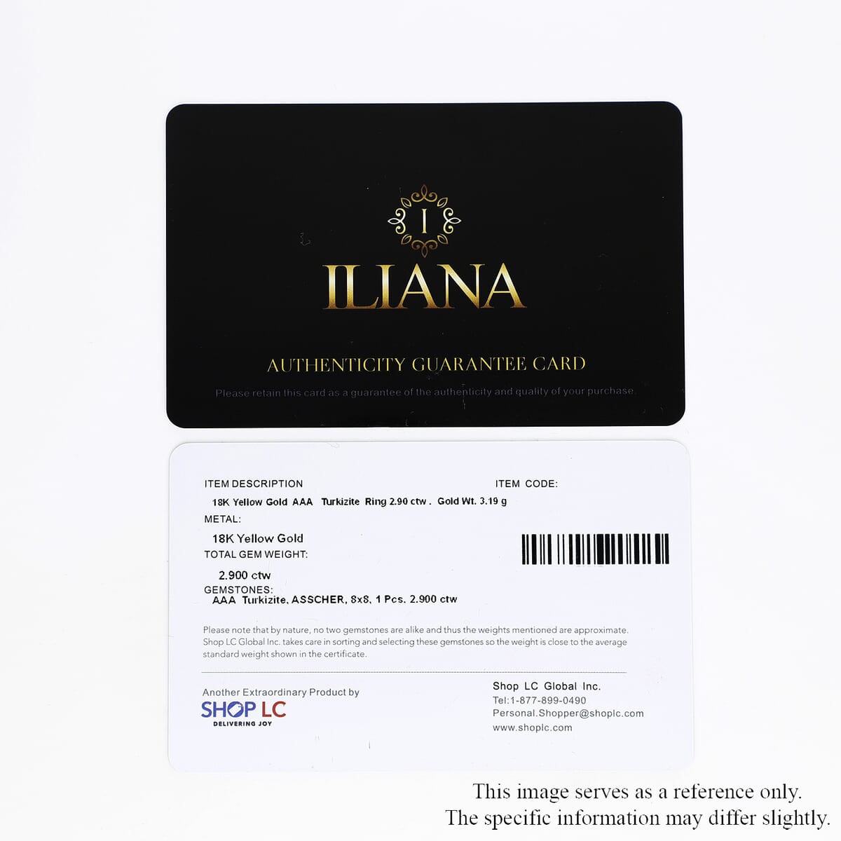 Certified & Appraised Iliana 18K Yellow Gold Asscher Cut AAA Turkizite 2.90 ctw Solitaire Ring (Size 9.0) image number 7