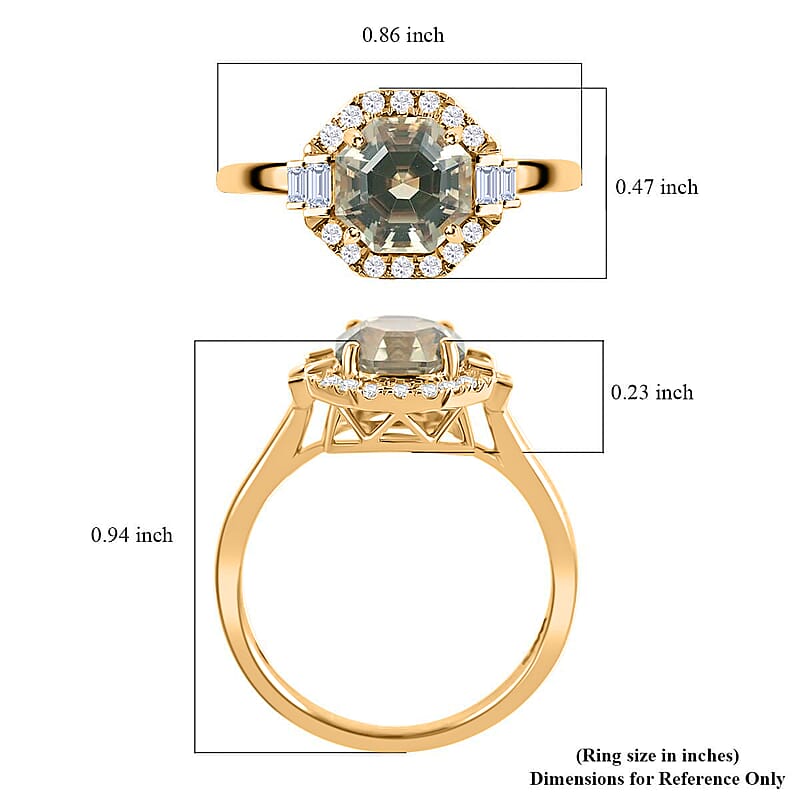 Certified and Appraised Iliana 18K Yellow Gold AAA Turkizite and G-H SI Diamond Halo Ring (Size 7.0) 1.90 ctw