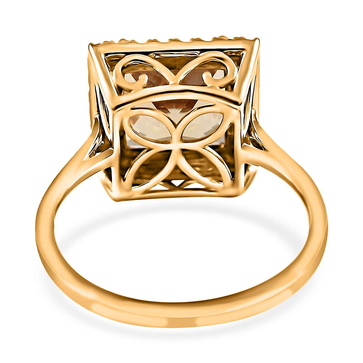 Certified and Appraised Iliana 18K Yellow Gold AAA Turkizite and G-H SI Diamond Halo Ring (Size 6.0) 4.65 Grams 4.35 ctw