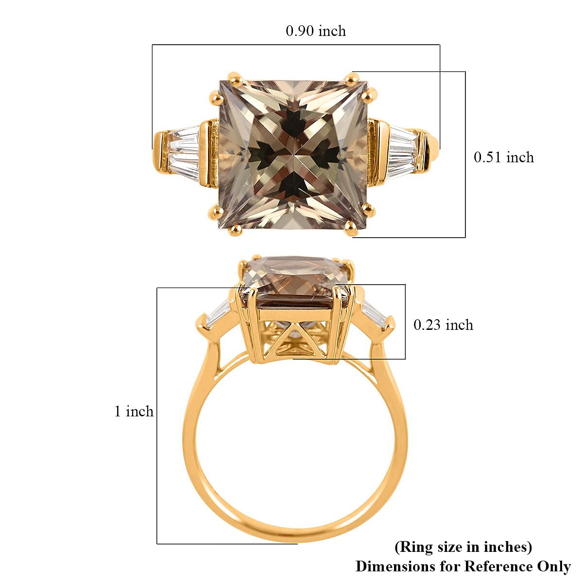 Certified & Appraised Iliana 18K Yellow Gold AAA Turkizite and G-H SI Diamond Ring (Size 10.0) 4.25 ctw image number 5