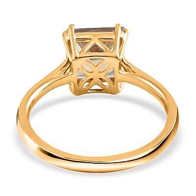 Certified and Appraised Iliana 18K Yellow Gold AAA Turkizite Solitaire Ring (Size 6.0) 3.00 ctw