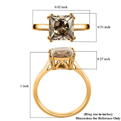 Certified and Appraised Iliana 18K Yellow Gold AAA Turkizite Solitaire Ring (Size 6.0) 3.00 ctw