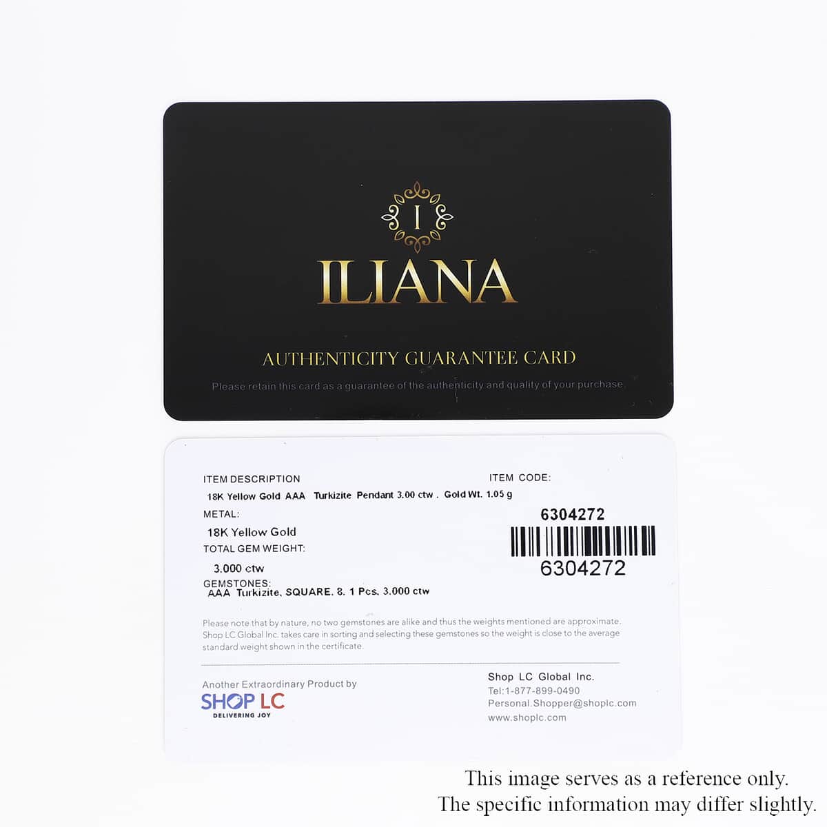 Certified Iliana 18K Yellow Gold AAA Turkizite Solitaire Pendant 3.00 ctw image number 6