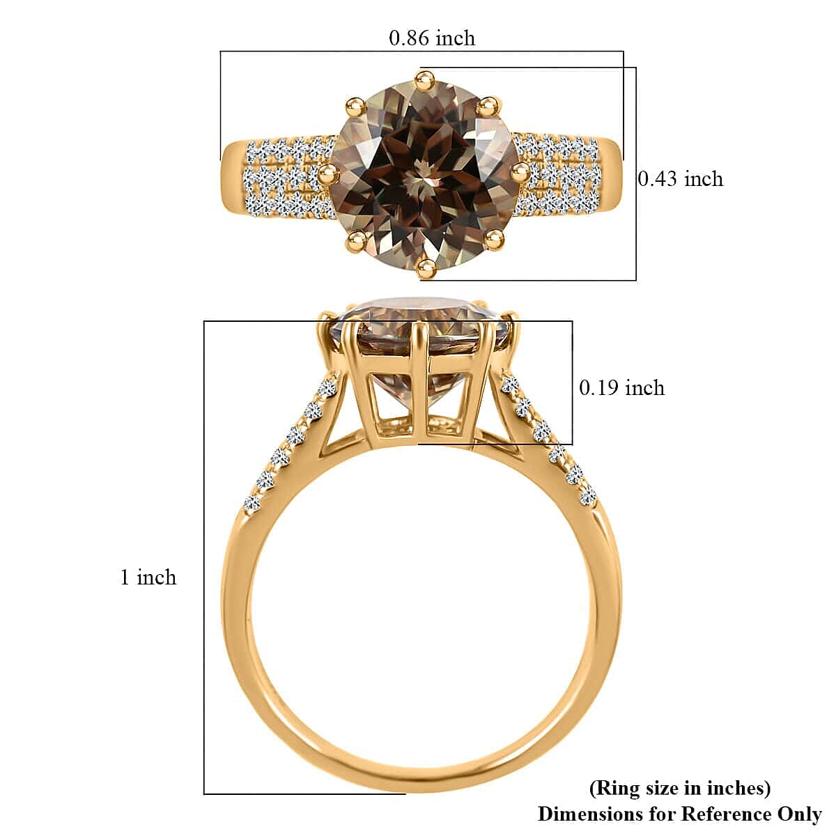 Certified and Appraised Iliana AAA Turkizite and G-H SI Diamond 3.30 ctw Ring in 18K Yellow Gold (Size 7.0) 5.50 Grams