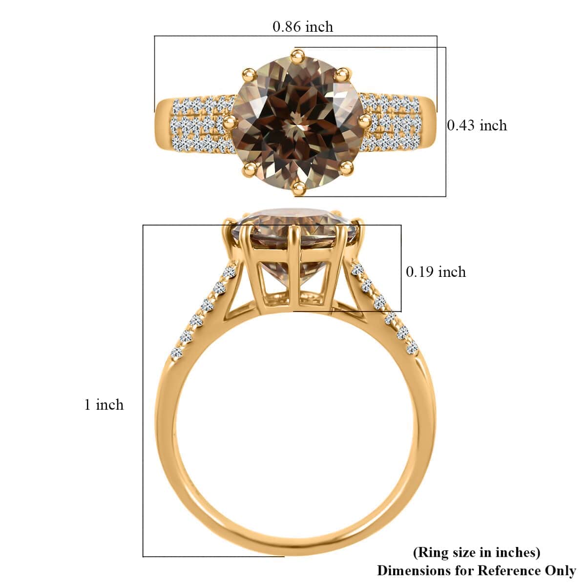 Certified & Appraised ILIANA 18K Yellow Gold AAA Turkizite and G-H SI Diamond Ring 5.50 Grams 3.30 ctw image number 5