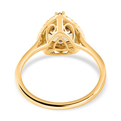 Certified & Appraised Iliana 18K Yellow Gold AAA Turkizite and G-H SI Diamond Ring (Size 6.0) 2.80 ctw
