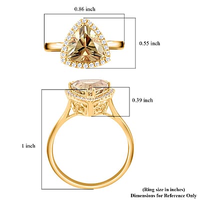 Certified & Appraised Iliana 18K Yellow Gold AAA Turkizite and G-H SI Diamond Ring (Size 6.0) 2.80 ctw