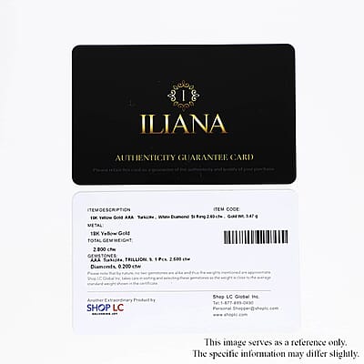Certified & Appraised Iliana 18K Yellow Gold AAA Turkizite and G-H SI Diamond Ring (Size 6.0) 2.80 ctw