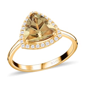 Certified & Appraised Iliana 18K Yellow Gold AAA Turkizite and G-H SI Diamond Ring (Size 7.0) 2.80 ctw