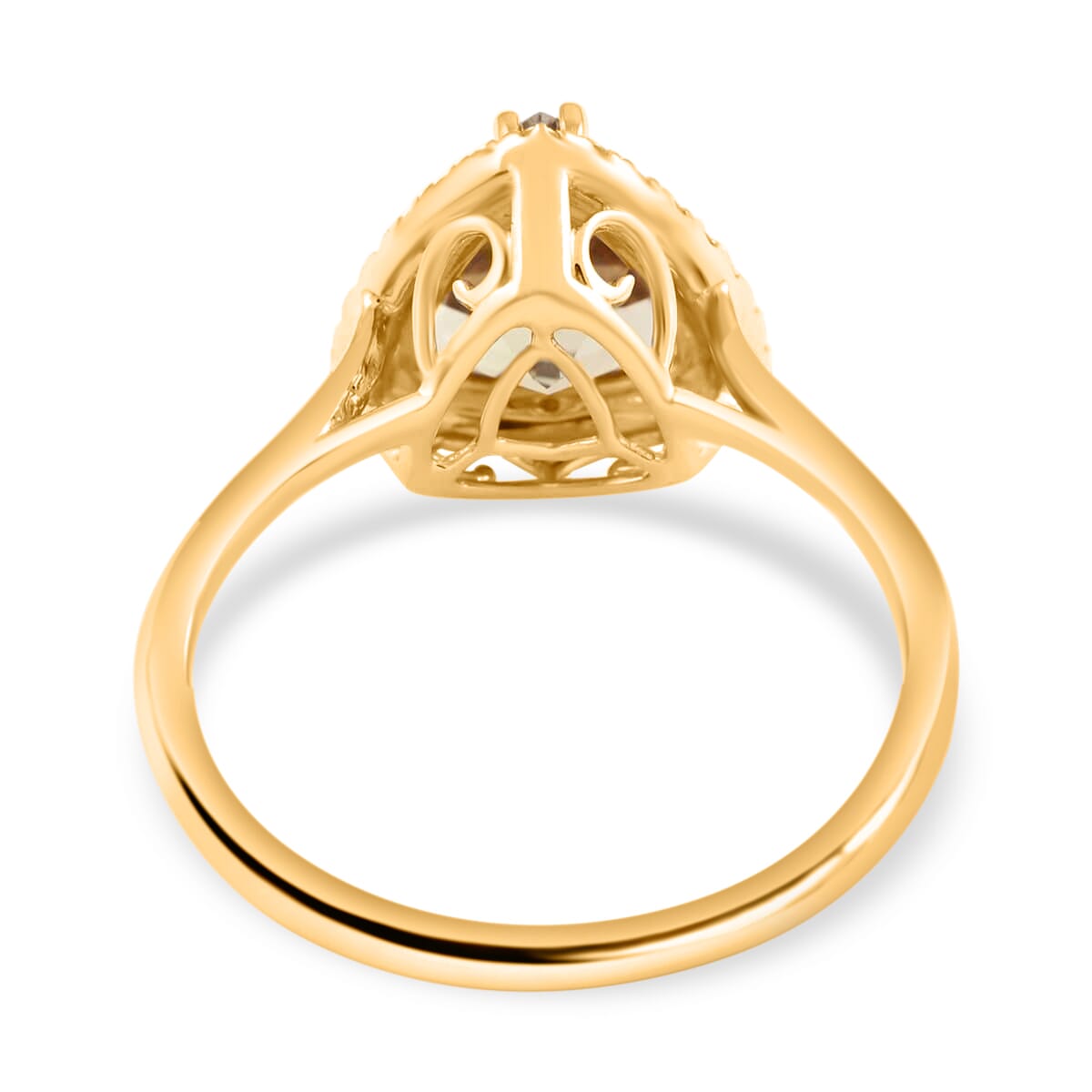 Certified & Appraised Iliana 18K Yellow Gold AAA Turkizite and G-H SI Diamond Ring (Size 8.0) 2.80 ctw image number 4