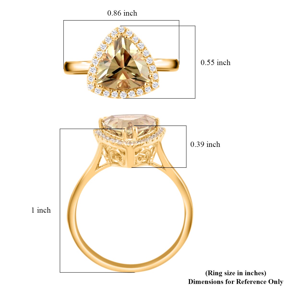Certified & Appraised Iliana 18K Yellow Gold AAA Turkizite and G-H SI Diamond Ring (Size 8.0) 2.80 ctw image number 5