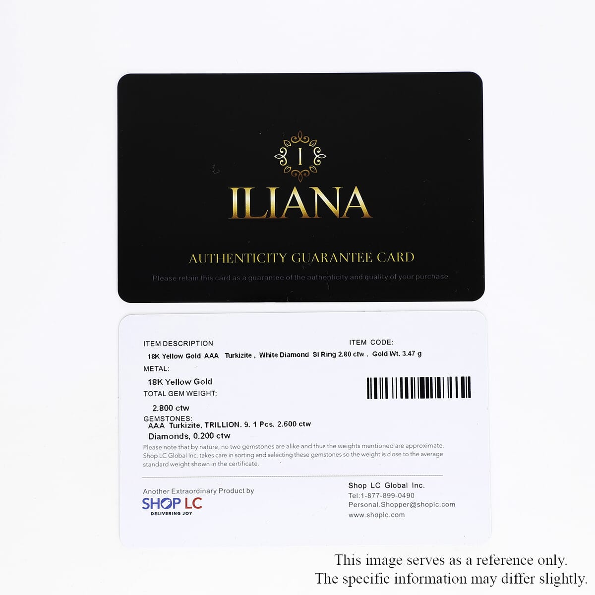Certified & Appraised Iliana 18K Yellow Gold AAA Turkizite and G-H SI Diamond Ring (Size 8.0) 2.80 ctw image number 7