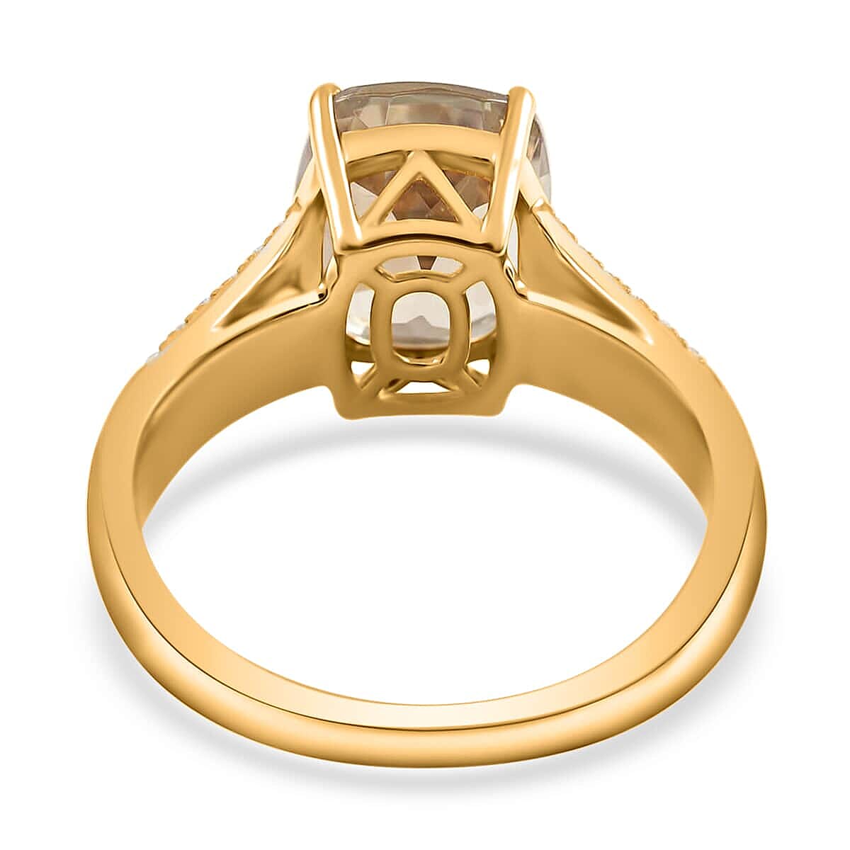 Certified and Appraised Iliana 18K Yellow Gold AAA Turkizite and G-H SI Diamond Ring (Size 6.0) 4.90 Grams 3.55 ctw