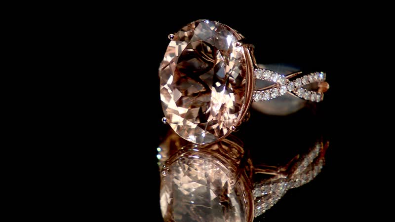 Doorbuster Certified & Appraised ILIANA 18K Rose Gold AAA Marropino Morganite and G-H SI Diamond Ring 4.10 Grams 9.00 ctw