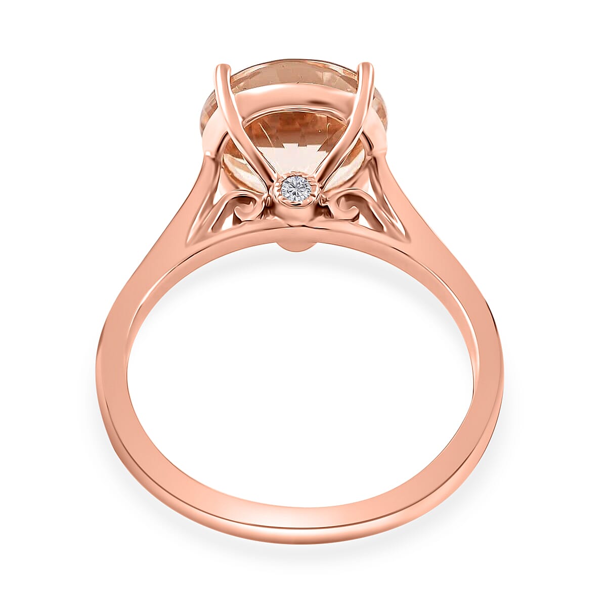 Certified and Appraised Iliana 18K Rose Gold AAA Marropino Morganite and G-H SI Diamond Ring (Size 6.0) 3.60 ctw