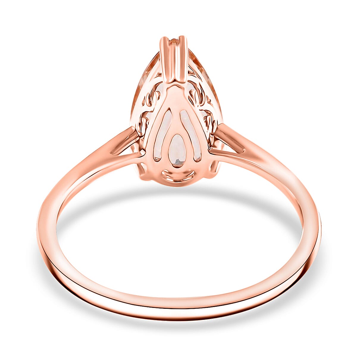 Luxoro AAA Marropino Morganite 2.15 ctw Solitaire Ring in 14K Rose Gold (Size 7.0) image number 4
