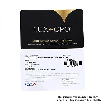 Luxoro AAA Marropino Morganite 2.15 ctw Solitaire Ring in 14K Rose Gold (Size 10.0)