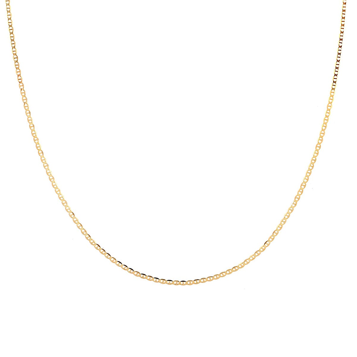 14K Yellow Gold 1.5mm Mariner Necklace 18 Inches 1.10 Grams image number 3