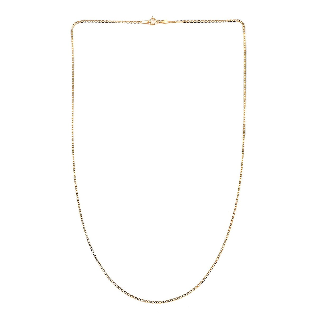 14K Yellow Gold 1.5mm Mariner Necklace 18 Inches 1.10 Grams image number 5