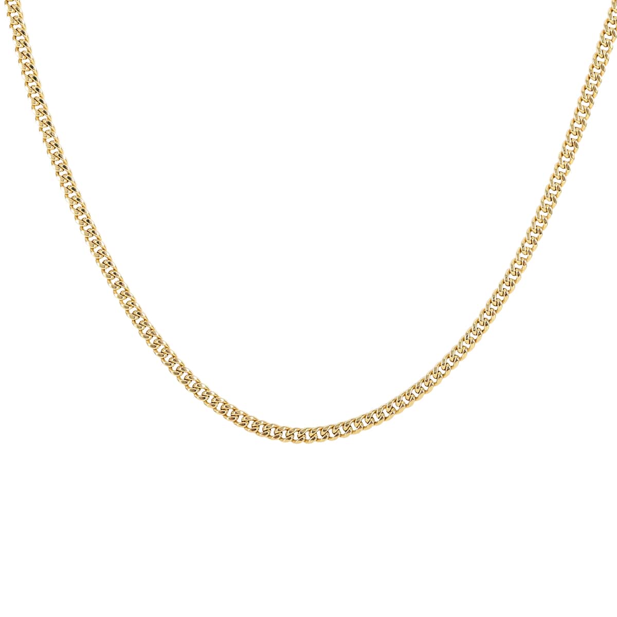 14K Yellow Gold Cuban Chain Necklace, Gold Necklace, Gold Gifts, 20 Inch Chain Necklace 2mm 1.80 Grams image number 0