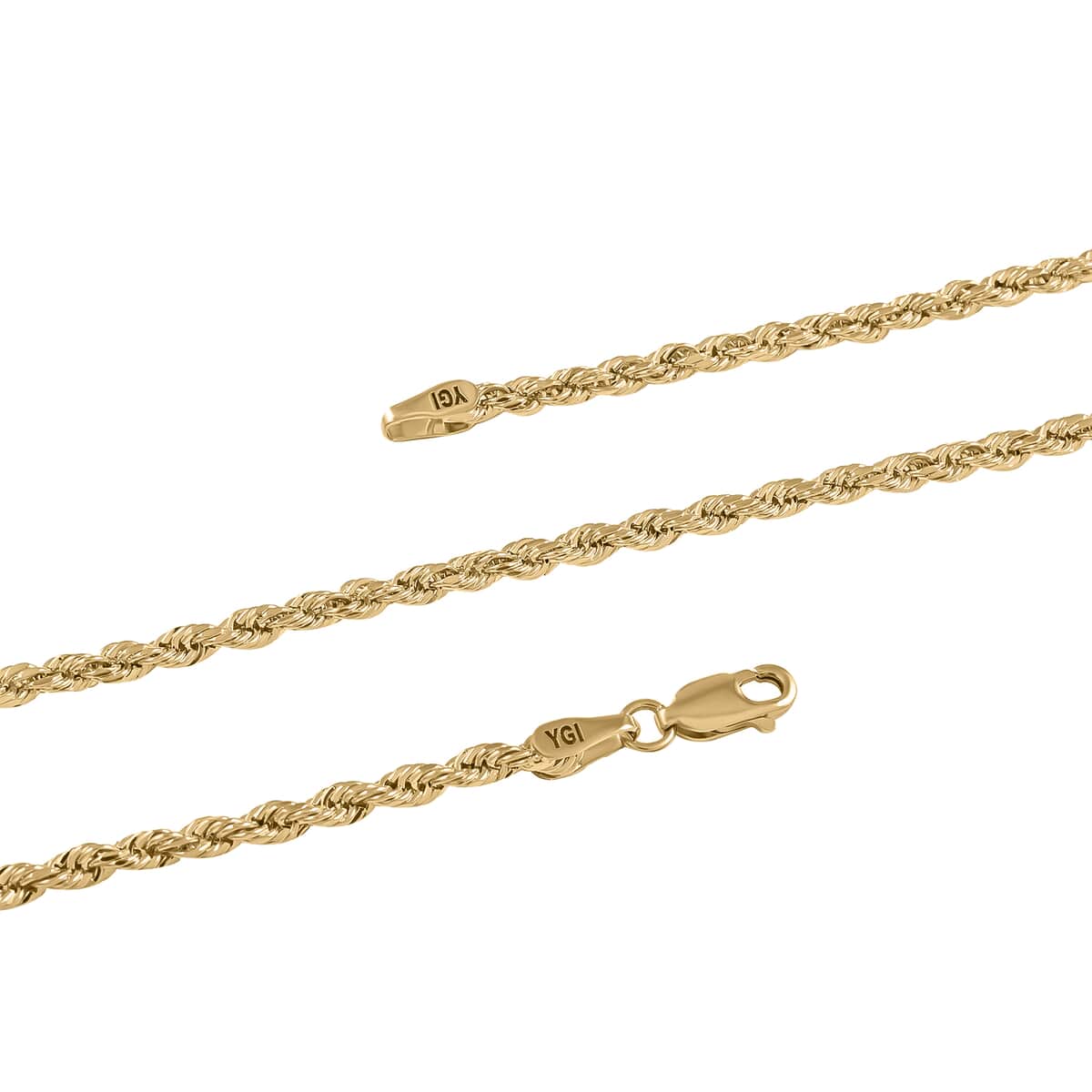 10K Yellow Gold 3mm Rope Necklace 20 Inches 4.40 Grams image number 2