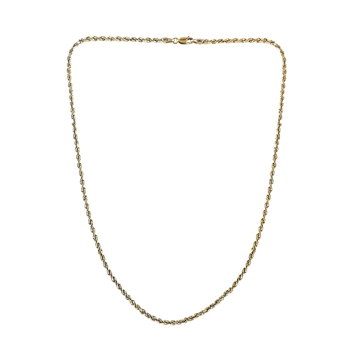 10K Yellow Gold 3mm Rope Necklace 20 Inches 4.40 Grams image number 5