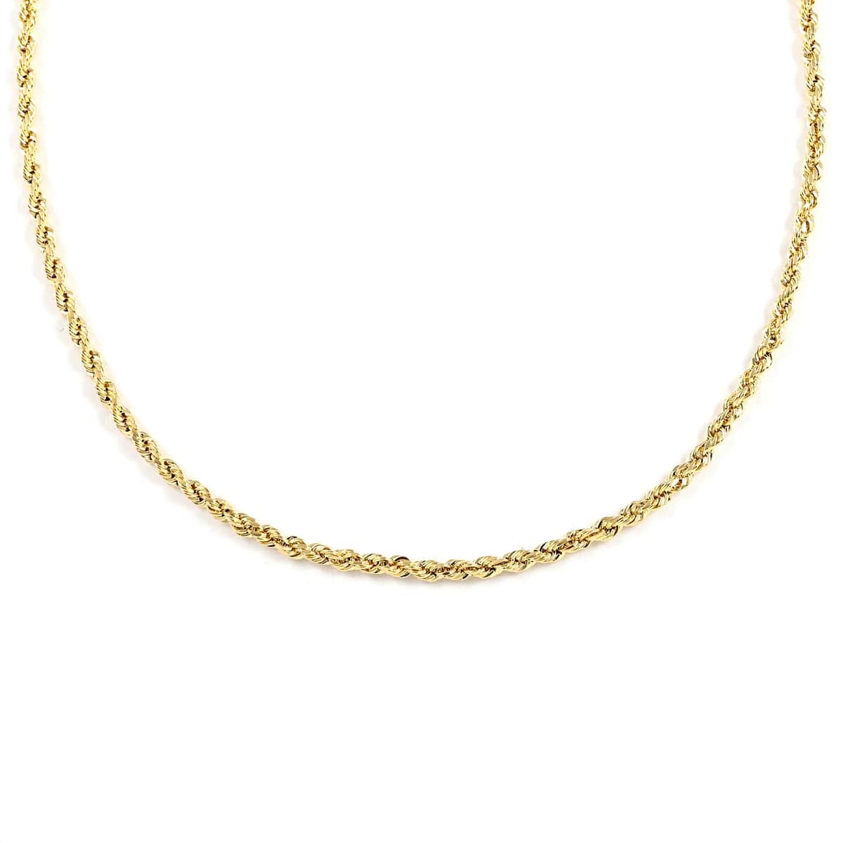 10K Yellow Gold 3mm Rope Necklace 22 Inches 4.80 Grams image number 3