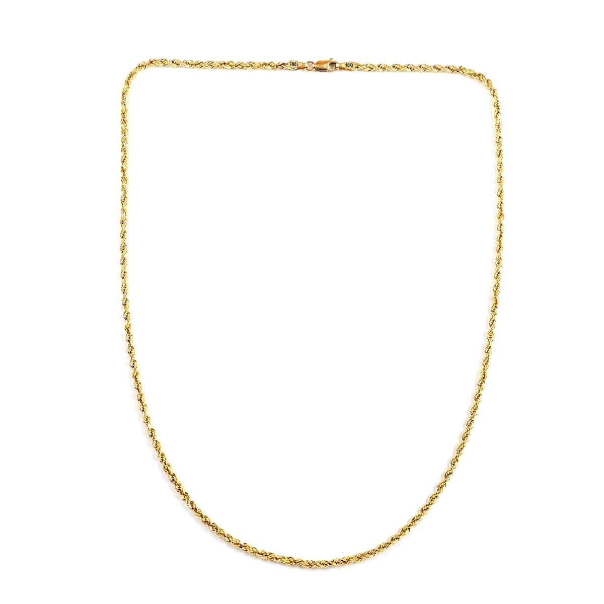 10K Yellow Gold 3mm Rope Necklace 22 Inches 4.80 Grams image number 5