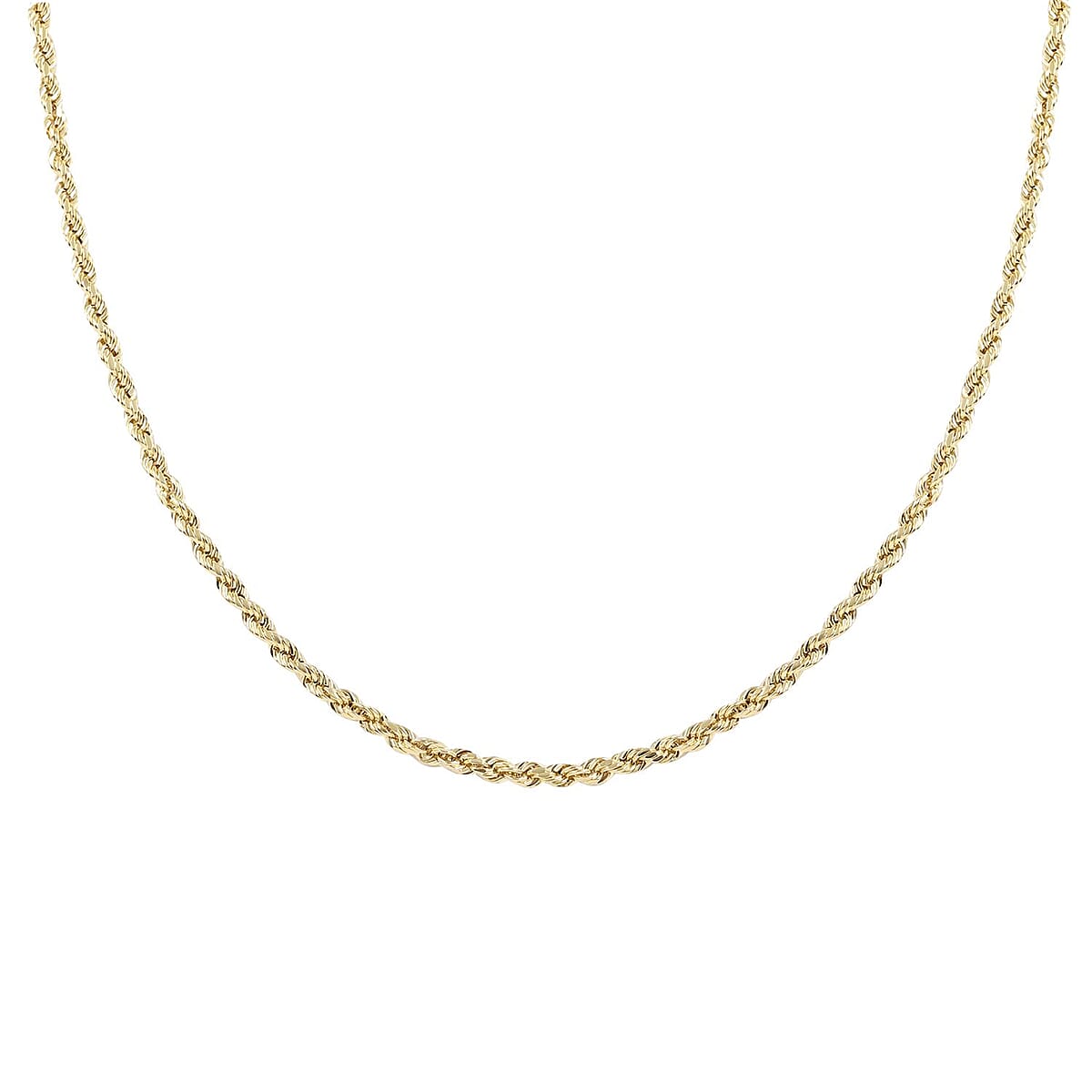 14K Yellow Gold 3mm Rope Necklace 20 Inches 4.90 Grams image number 3