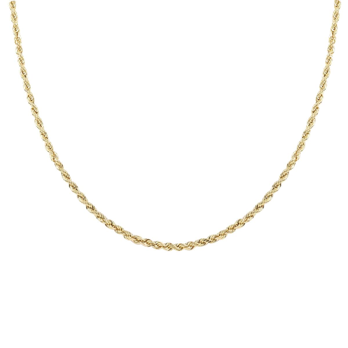 14K Yellow Gold 3mm Rope Necklace 24 Inches 6 Grams image number 3