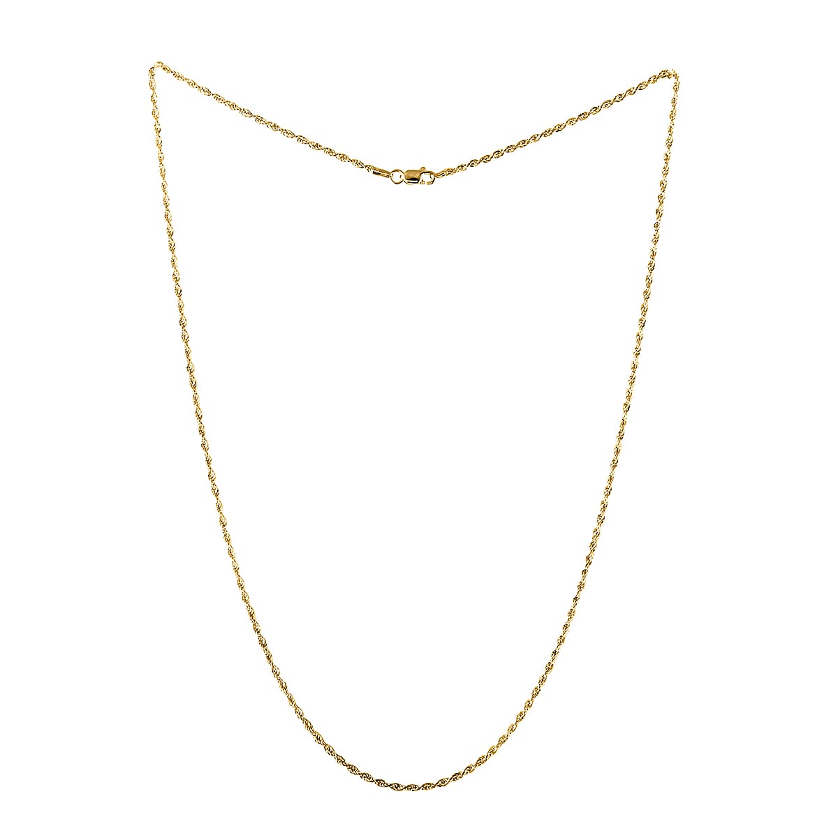 10K Yellow Gold Rope Necklace, Gold Chain, Rope Chain Necklace (22 Inches) image number 1