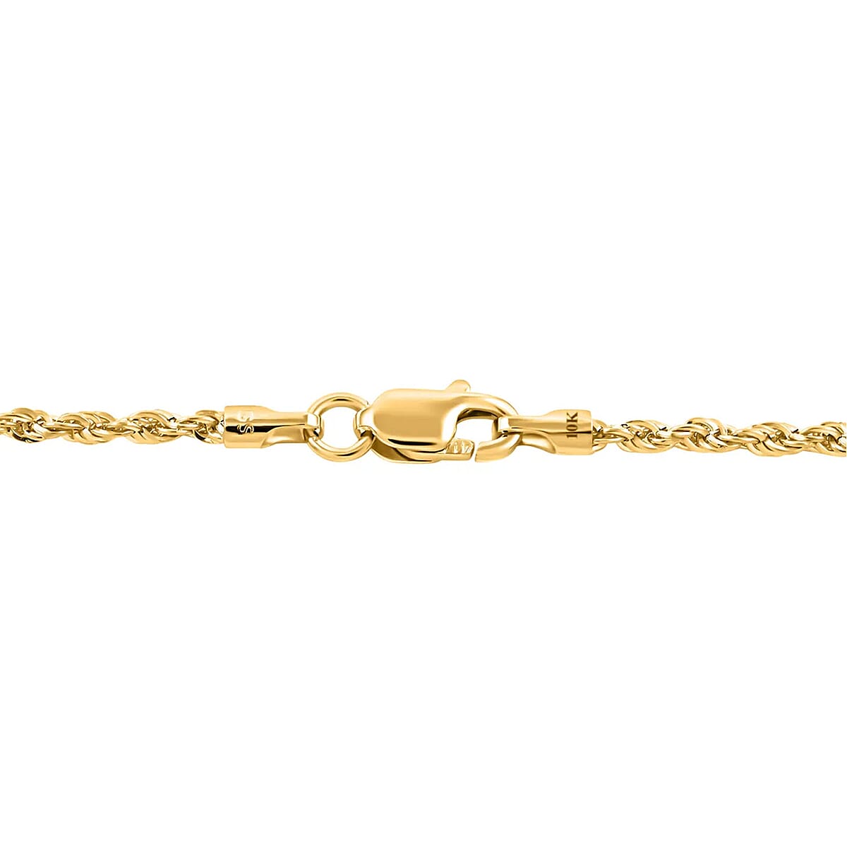 10K Yellow Gold Rope Necklace, Gold Chain, Rope Chain Necklace (22 Inches) image number 4