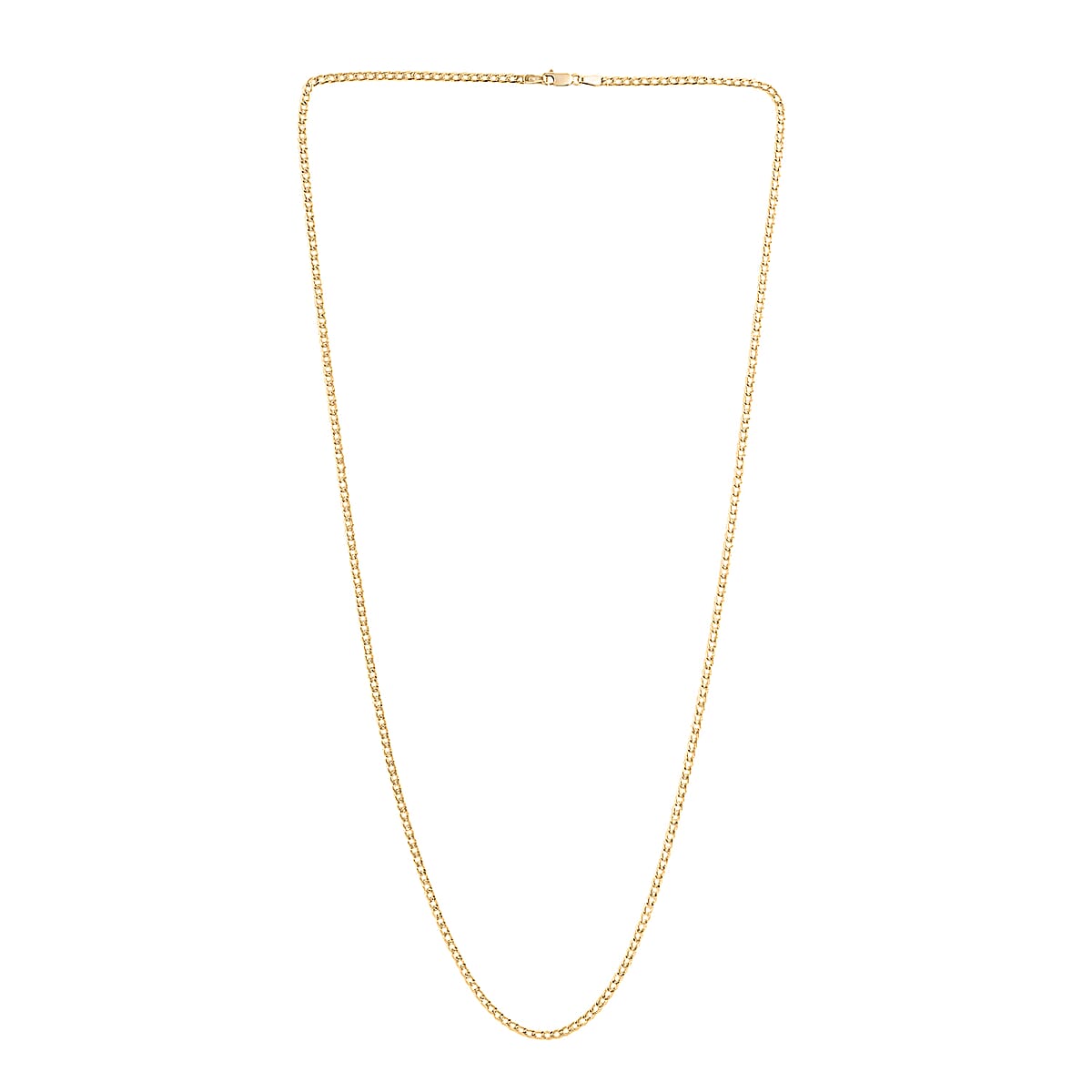 10K Yellow Gold Cuban Necklace, Cuban Chain, Gold Chain, Wedding Gifts (24 Inches) image number 1