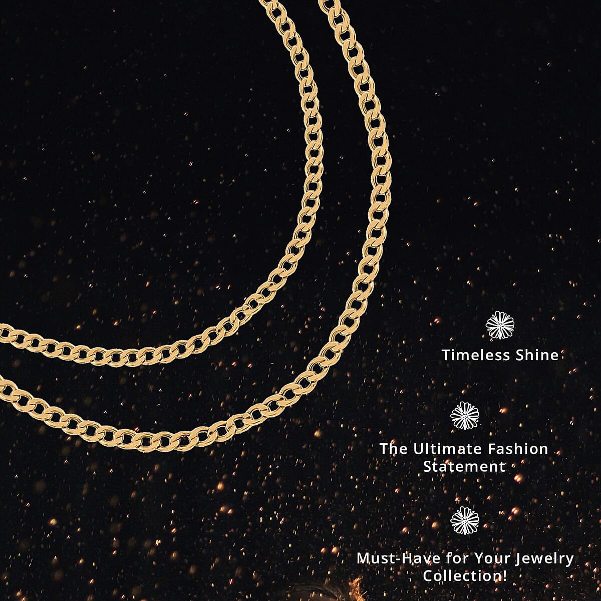 10K Yellow Gold Cuban Necklace, Cuban Chain, Gold Chain, Wedding Gifts (24 Inches) image number 2