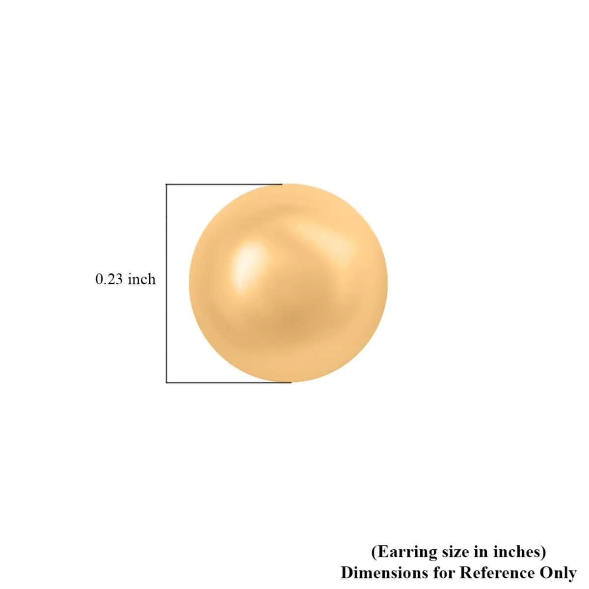 14K Yellow Gold Stud Earrings, Round Ball Gold Earrings with Silicone Backs, Gold Jewelry 5 mm image number 6