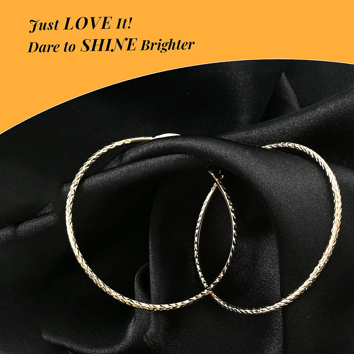 14K Yellow Gold Earrings, Hoop Earrings, Diamond Cut Earrings, Diamond Cut Hoops , Gold Hoop Earrings 2.2 Grams image number 2