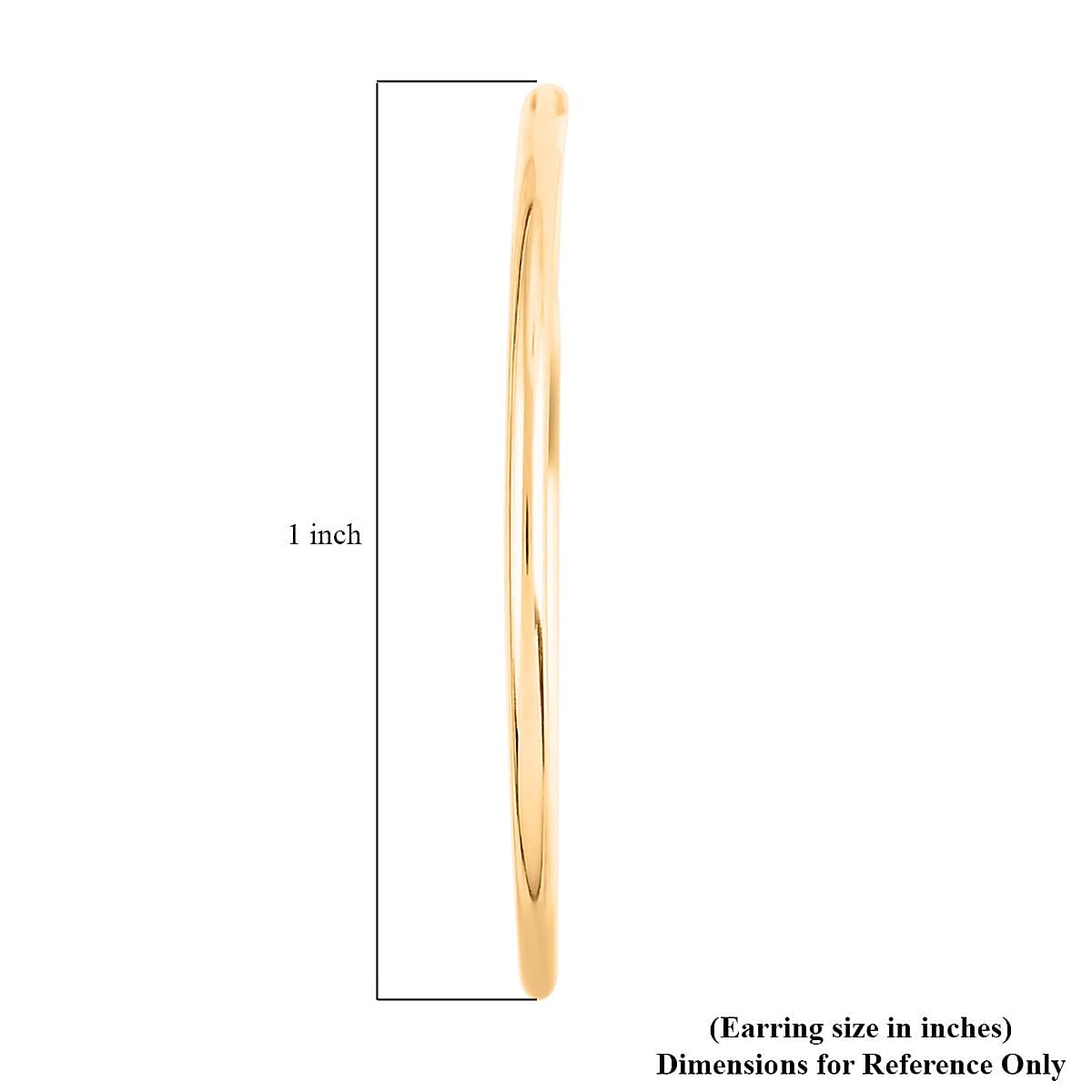 14K Yellow Gold Endless 20mm Hoop Earrings image number 4