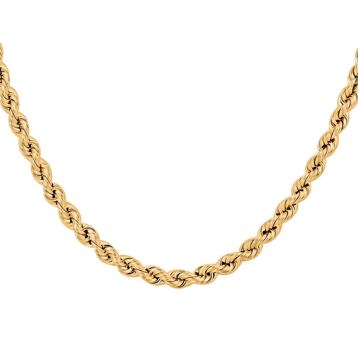14K Yellow Gold Rope Chain Necklace, Gold Necklace, Rope Chain, Gold Chain, Princess Length Necklace image number 0