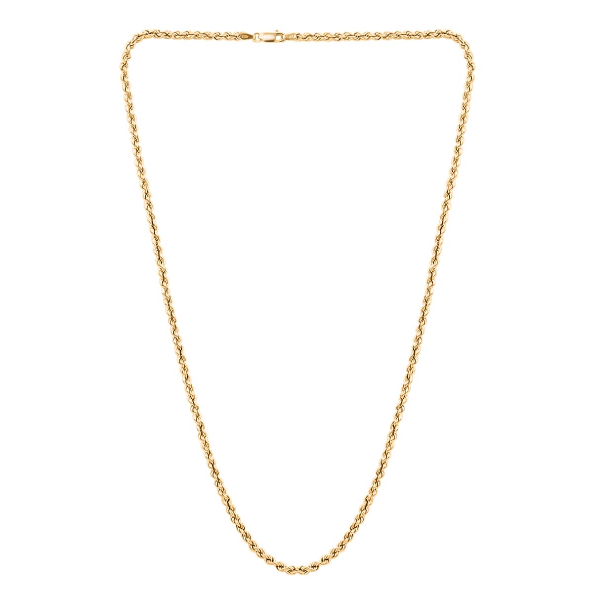 14K Yellow Gold Rope Chain Necklace, Gold Necklace, Rope Chain, Gold Chain, Princess Length Necklace image number 2