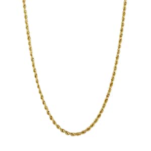 10K Yellow Gold Rope Chain Necklace, 20 Inch Necklace, Gold Jewelry 1.5mm 1.4 Grams