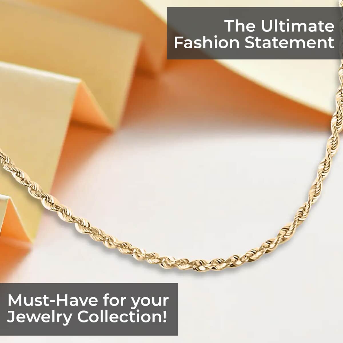10K Yellow Gold Rope Chain Necklace, 20 Inch Necklace, Gold Jewelry 1.5mm 1.4 Grams image number 1