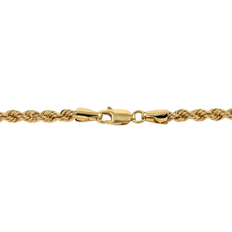 10K Yellow Gold Rope Chain Necklace, 20 Inch Necklace, Gold Jewelry 1.5mm 1.4 Grams