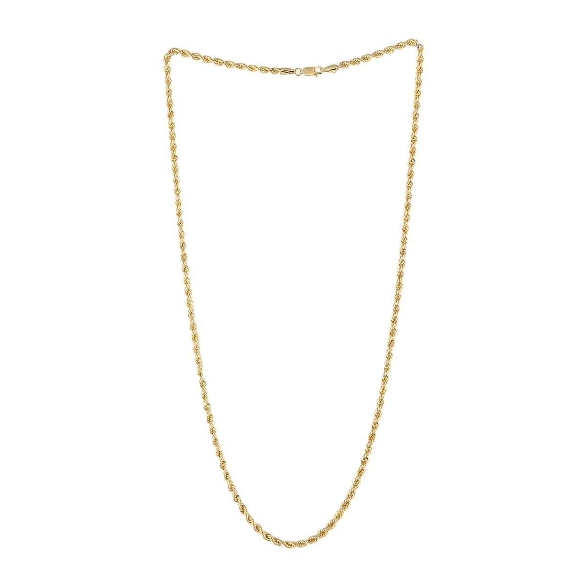 10K Yellow Gold Rope Chain Necklace, 20 Inch Necklace, Gold Jewelry 1.5mm 1.4 Grams image number 5