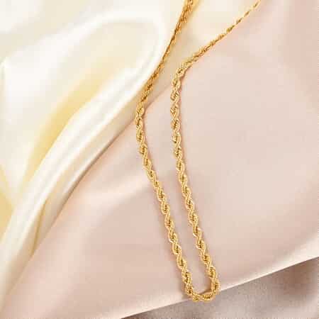 10K Yellow Gold 1.5mm Rope Chain Necklace 22 Inches 1.5 Grams image number 1