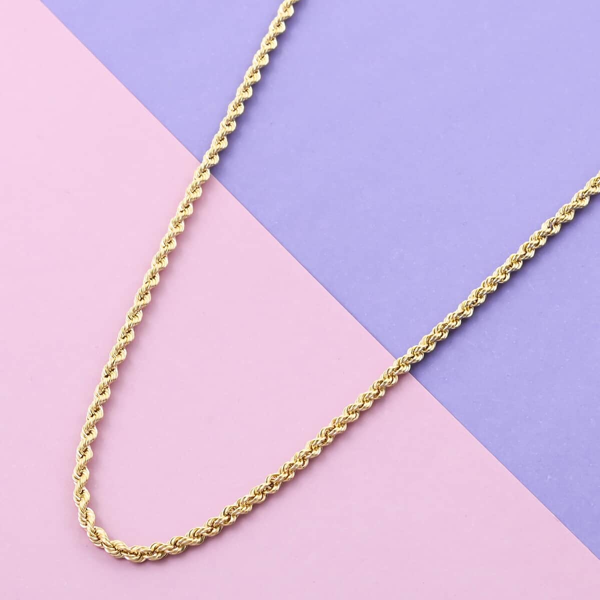 14K Yellow Gold Rope Chain, Gold Chain (18 Inches) image number 1
