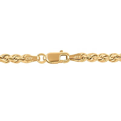 14K Yellow Gold Rope Chain, Gold Chain (18 Inches)