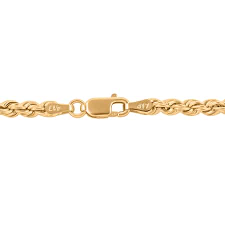 14K Yellow Gold Rope Chain, Gold Chain (18 Inches) image number 2